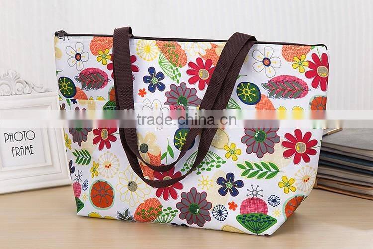 Flower Design Tote Mommy Bag Cooler Bag for Feeding-Bottle Thermo