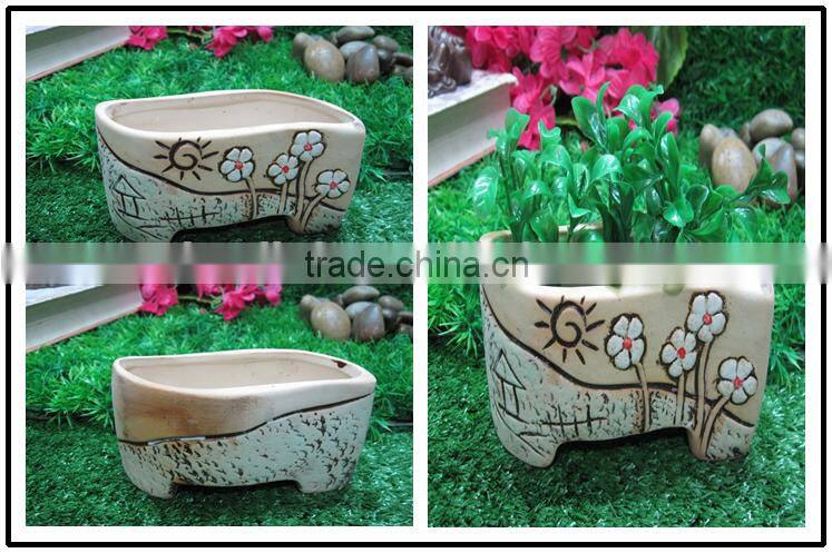 European style flower planter small bonsai pots ceramic