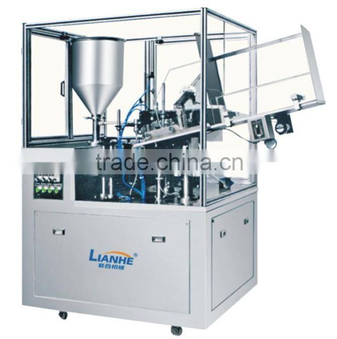high performance cosmetics cream plastic tube filling and sealing machine