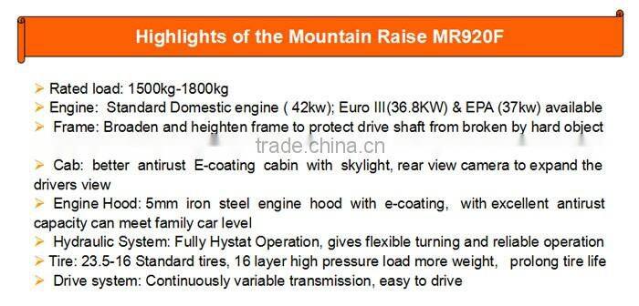 hydraulic truck mini scoop loader with screening bucket
