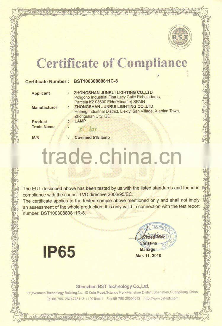 Aluminum 7w solar panel portable led outdoor solar flood light for garage (JR-PB001)