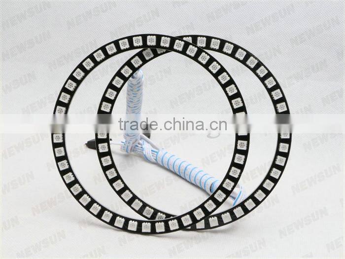 China supplier RGB led light 9-16V DC 5050SMD 4rings* 80mm led angel eyes for car rgb led ring light