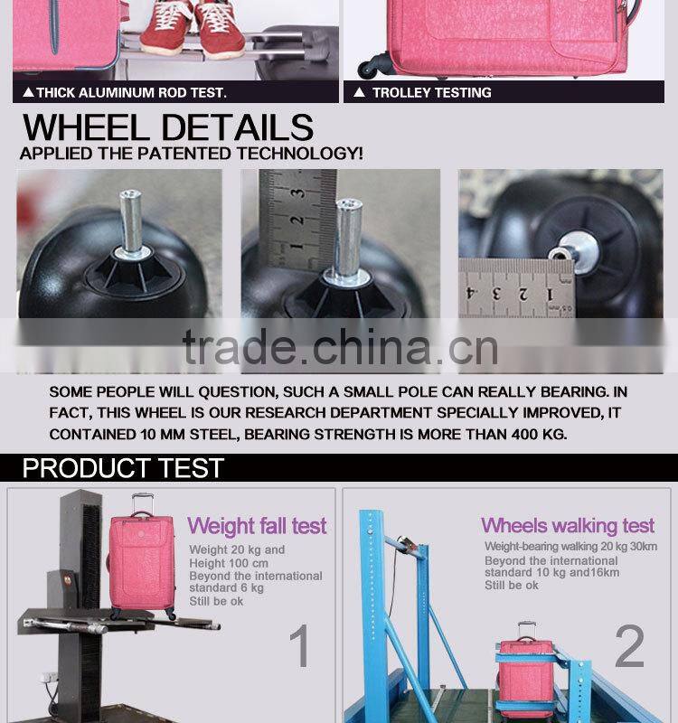 2016 new style ladies travel bags and eminent luggage price for wholesale