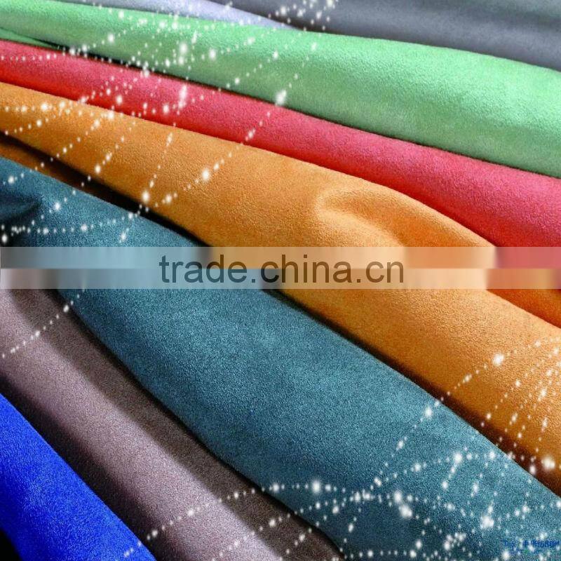 100% poly microfiber 4 way stretch suede fabric for garment dress