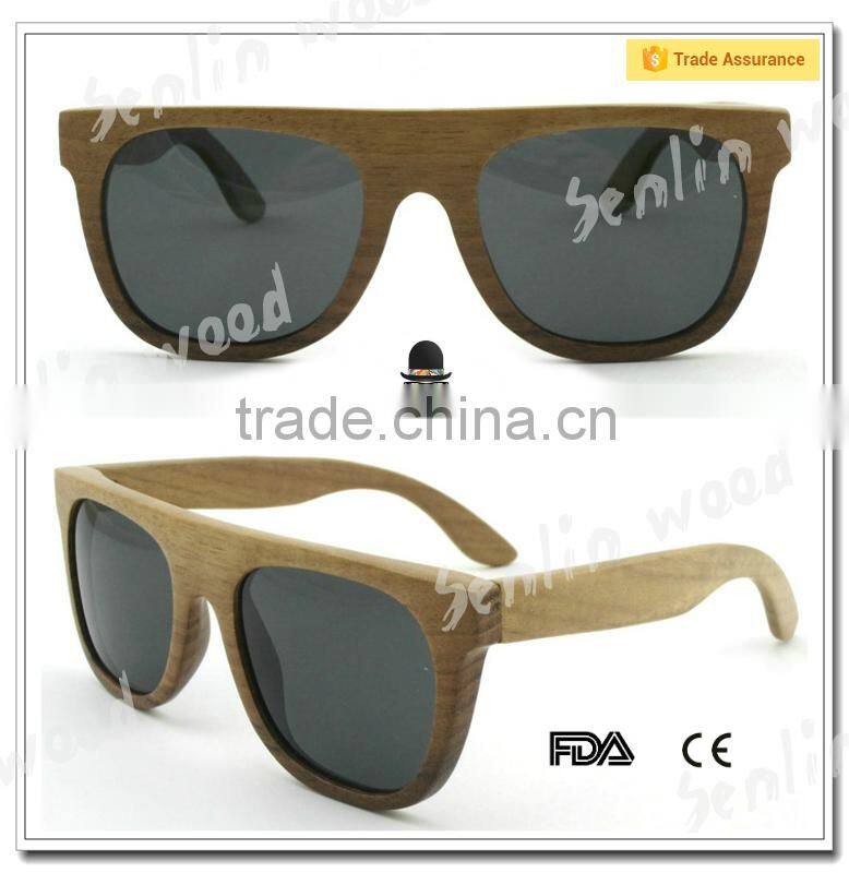 2015 hottest sale Wooden Sunglasses Designer 100% Wooden Sunglasses Wholesale & UV 400