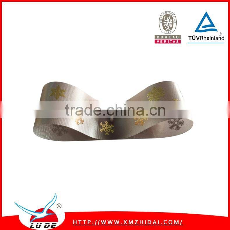 Christmas stripe printed grosgrain ribbons wholesale