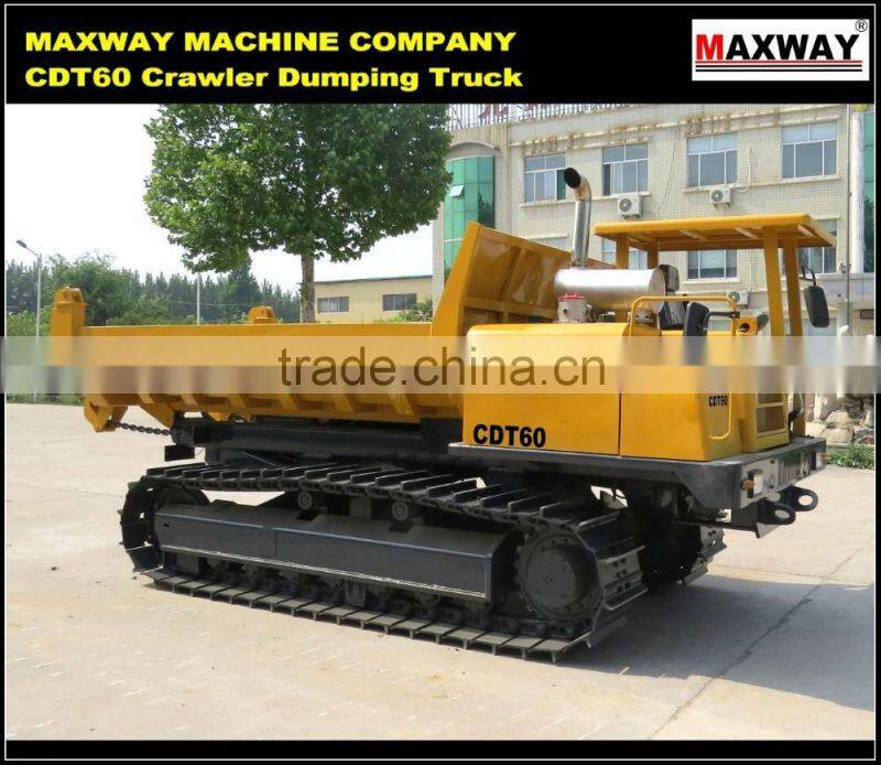 Steel Crawler Self-unloading Farm Tractor for Sugarcane / Palm , CE / ISO / SGS , Model: CDT60
