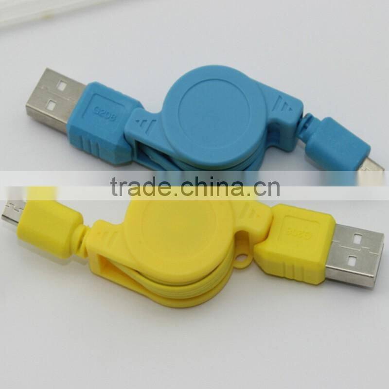 Most popular colored retractable micro usb cable data line