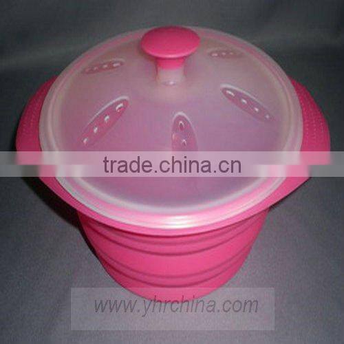 JUMBO SILICONE MICROWAVE STEAMER WITH INSERT
