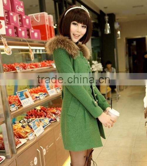 2015 Autumn Winter Warm Elegant Coat Fur Collar OEM Price Sexy Beautiful Latest Coat Designs For Women