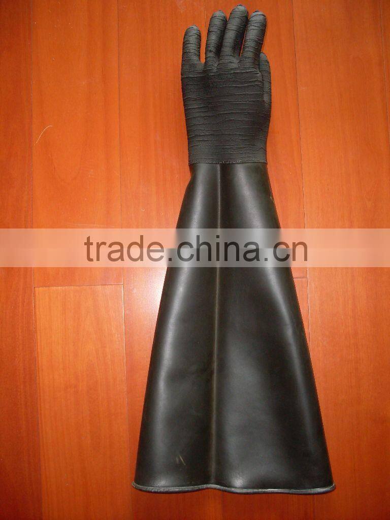 Large size Thread sand blasting gloves