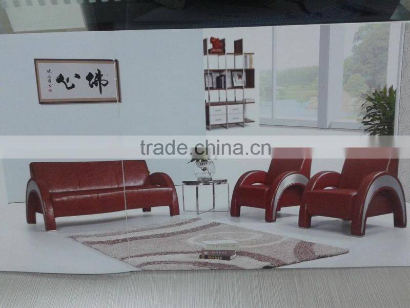 1+1+3 stainless steel leather office furniture sofa G-314