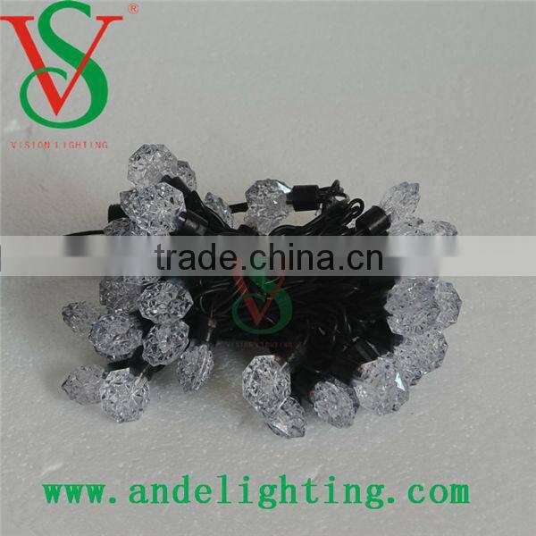 High quality Christmas ornament crystal LED ball string fairy light