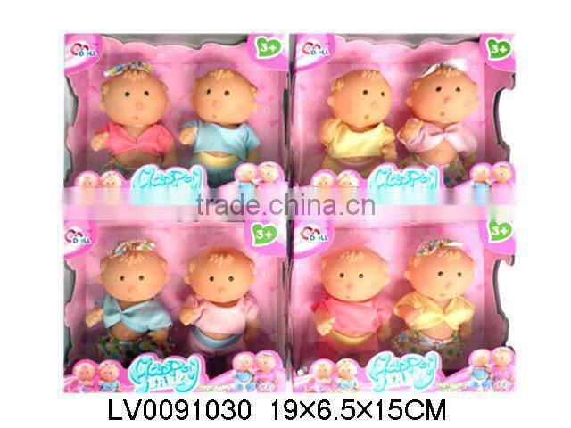 2014 New Fashion 4 Inch Mini Doll (6 In 1) For Baby Gift