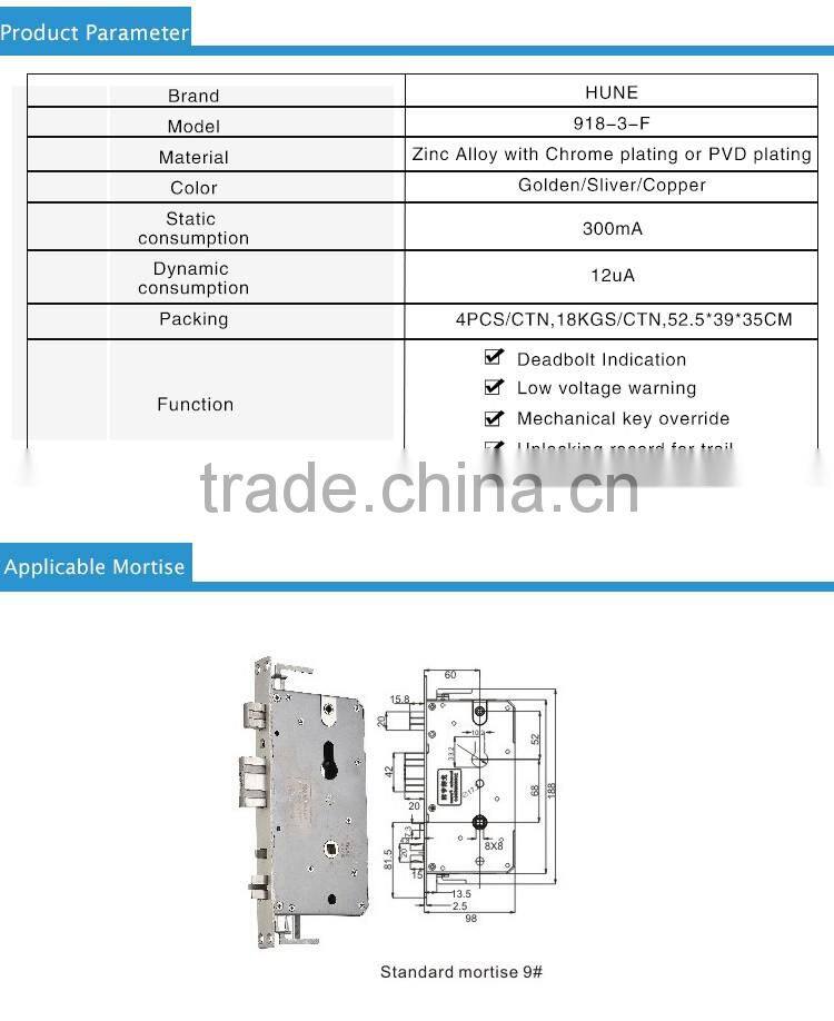 hot selling digital fingerprint door lock with access control system