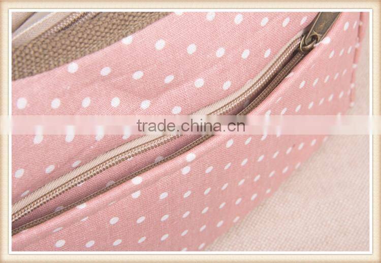 Hot sell unique cotton and linen ladies handbag