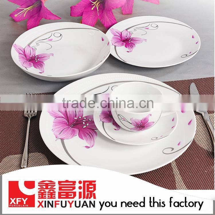 European style white porcelain dinnerware set