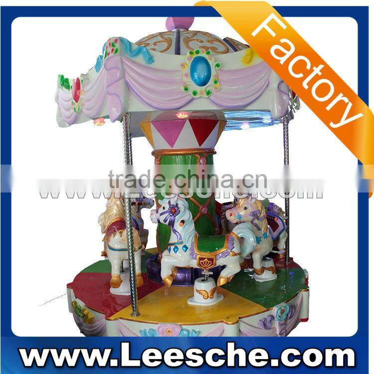 LSJQ-084 Attractive kids carousel for sale used amusement games mini fairground ride small carousel for sale