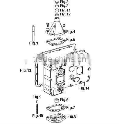 heavy duty truck spare parts aluminium gear box cover1250307450 (gearbox rear cover) for ZF gear box S6-90