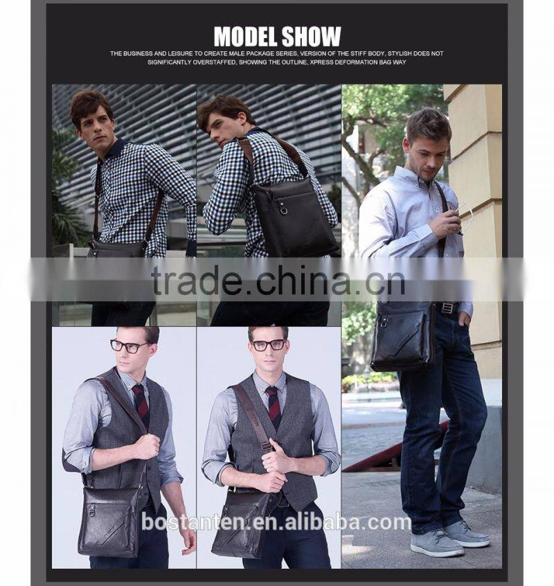 real leather long strap men shoulder messenger bag laptop bags