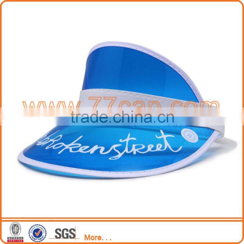 Promotion colorful pvc sun visor