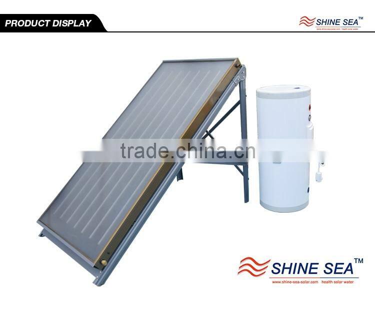 High quality 300 liter flat panel solar water heater