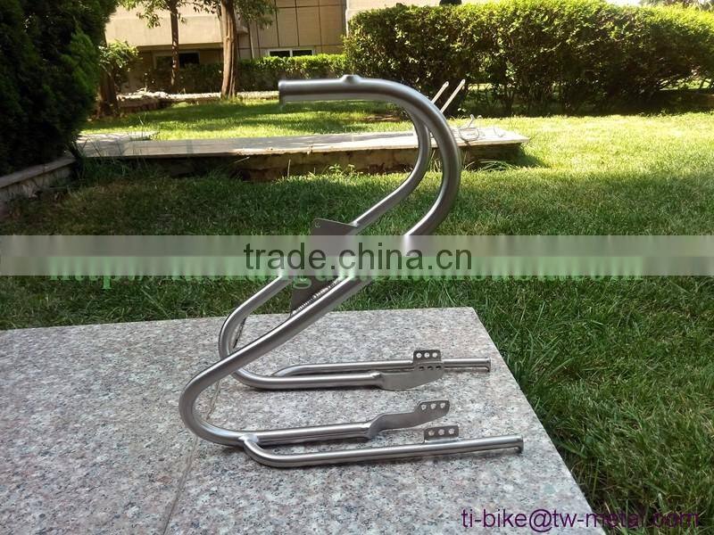 Customized titan bike front rack ti 25kg bicycle luggage carrier with sand blasting cheap titan bicycle front rack &bag holder
