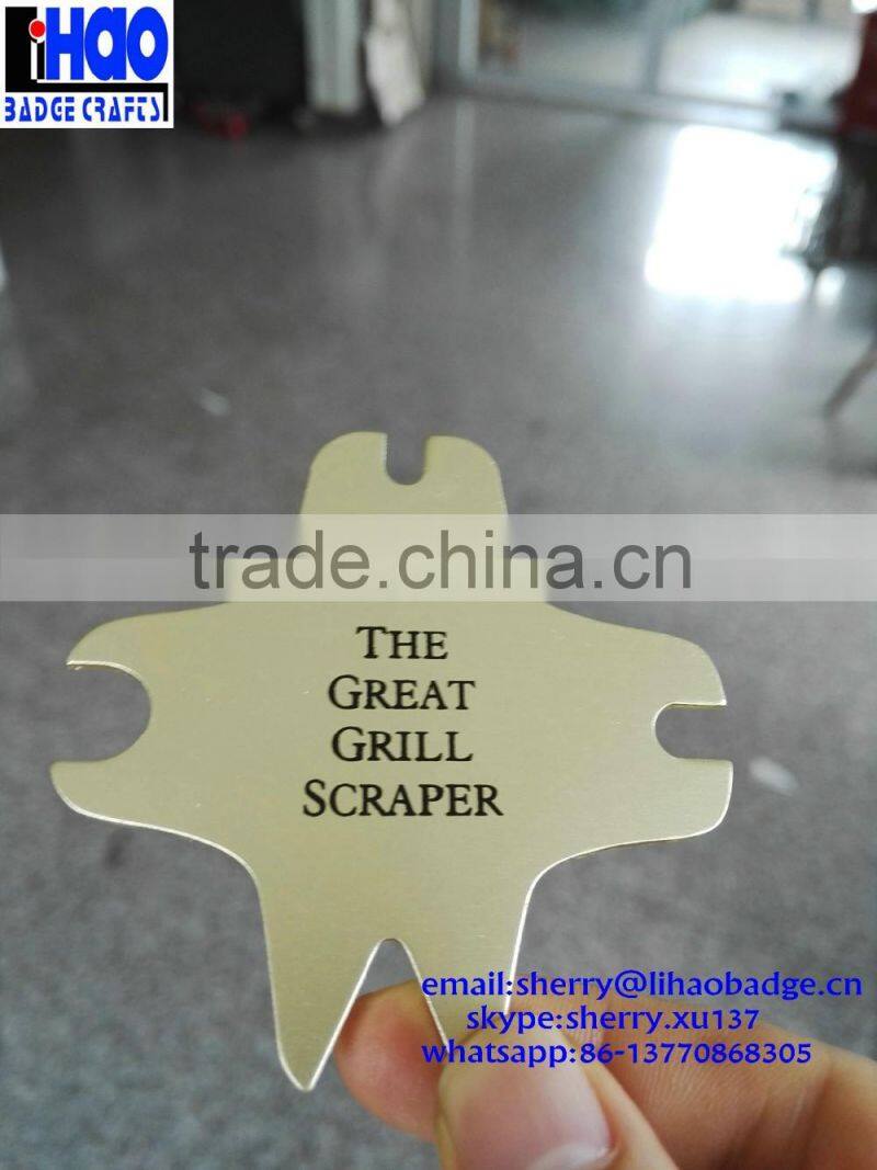 2016 Hot New Products Metal Tag For Grill Scraper
