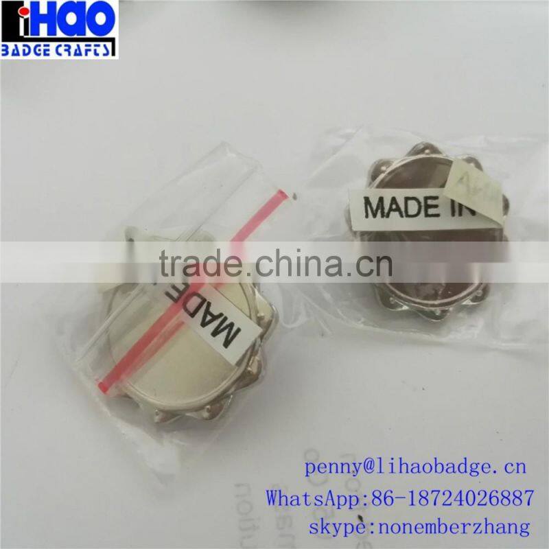 custom made metal badges Creative Blank Metal Lapel Pin Badge