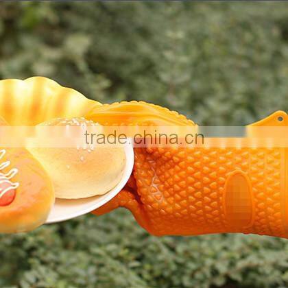 Silicone heat-resistant grilling oven BBQ gloves for cooking / baking
