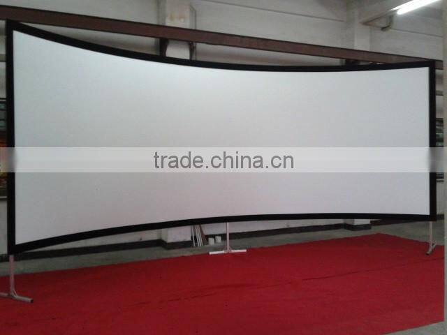 2016 curved screen fixed frame projector screen
