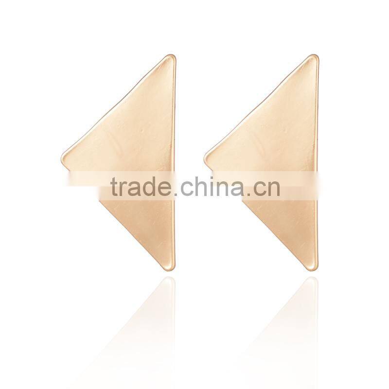 Pretty Steps simple gold stud triangle shaped earring designs for women