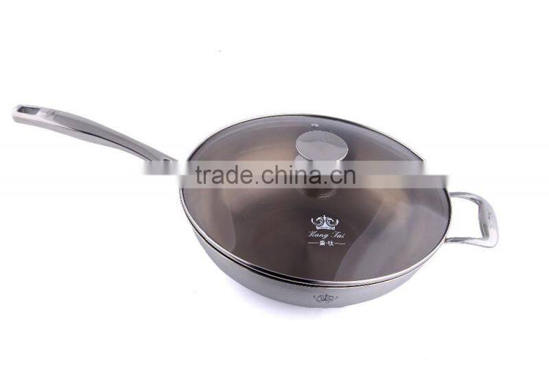 high quality titanium cookware non stick wok 100% titanium kitchen appliance