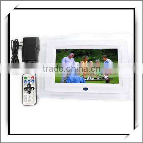 Wide Screen Acrylic HD 7 Inch Digital Photo Frame with Lighting Edge