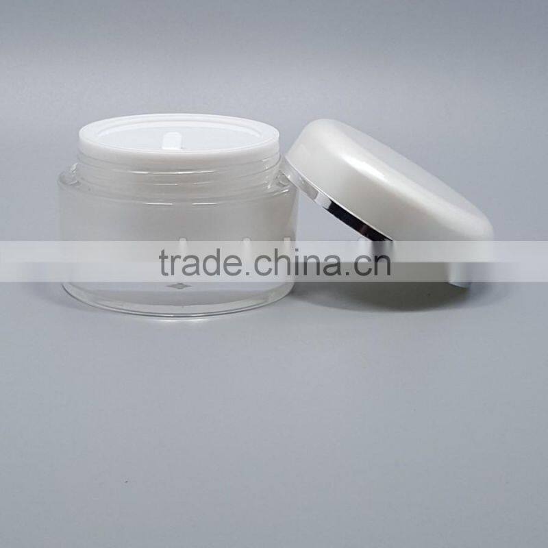 wholesale fancy cosmetic acrylic cream jar,clear decorative plastic cosmetic jar ,custom cosmetic jar with lid