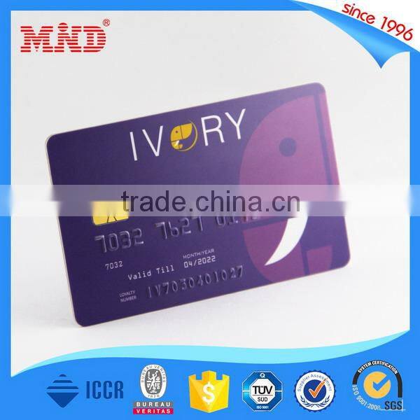 MDC121 plastic printed contact smart ic card with magnetic stripe