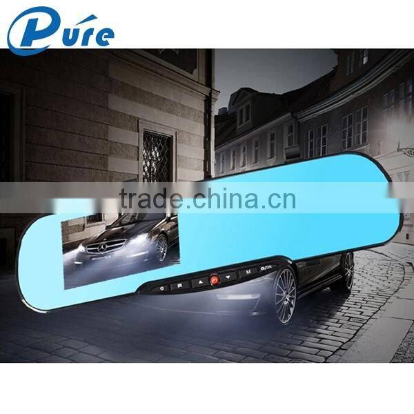 Hot Selling Black Box Car Video Recorder Rearview Car DVR 4.3 Inch Dual Lens FHD Mp4 Vehicle Recorder