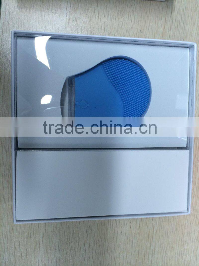 BPSK1068-waterproof silicone facial clean brush, mini deep cleansing facial machine