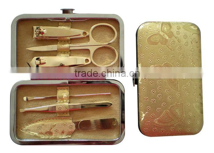 Bonvatt Deluxe 6pc Stainless Steel Travel Manicure Pedicure Set