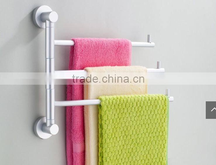2016 Stainless Steel Wall Mounted Bathroom adjustable free rotation Towel Rack, towel rail bathroom