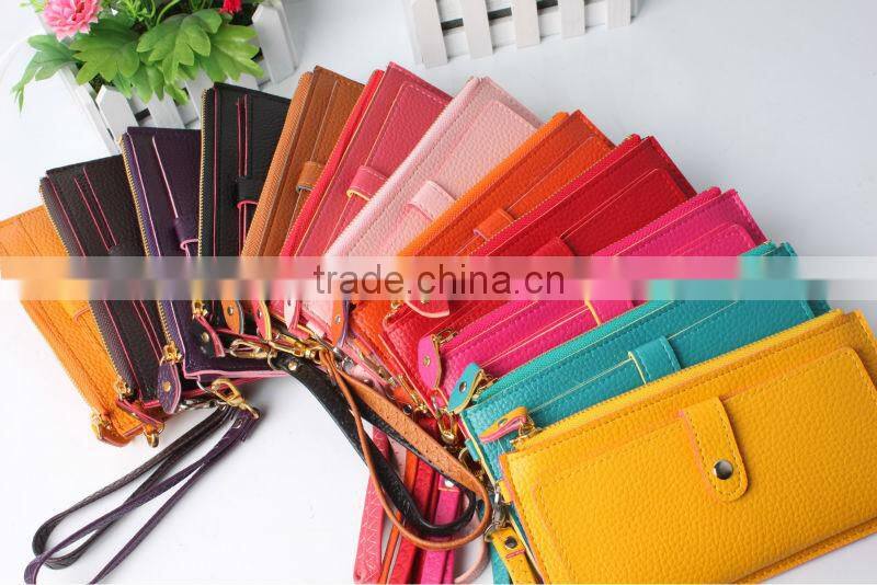 New Fashion Soft PU Leather Lady Card Coin Wallet Purse Colorful Clutch Handbag With Very Low Price