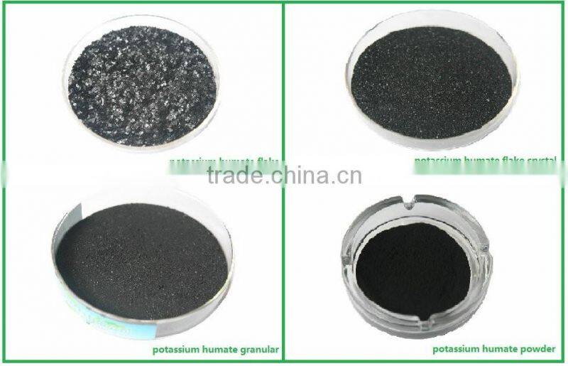 High grade leonardite potassium fulvate, potassium humate with fulvic acid shiny powder