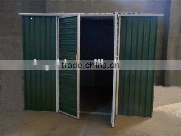 small metal shed as warehouse