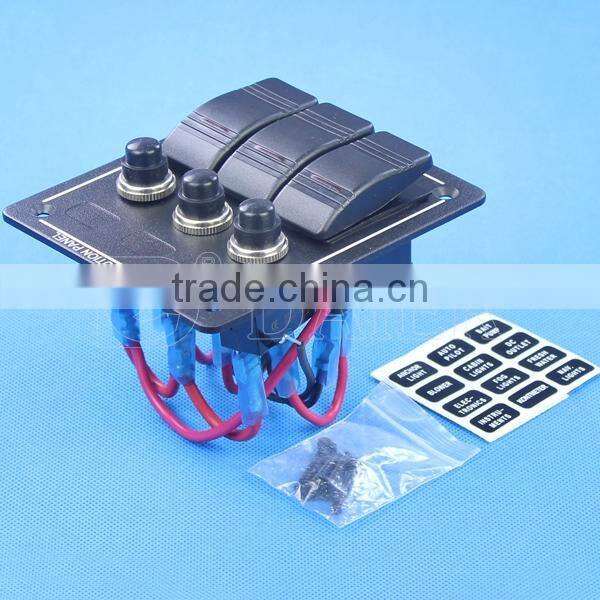 Marine boat splashproof switch panel,wireless automotive toggle switch panel
