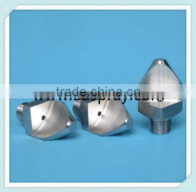 Flat fan-shaped spray high impact nozzles