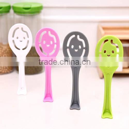 cute smily face designed non-stick standing spoon