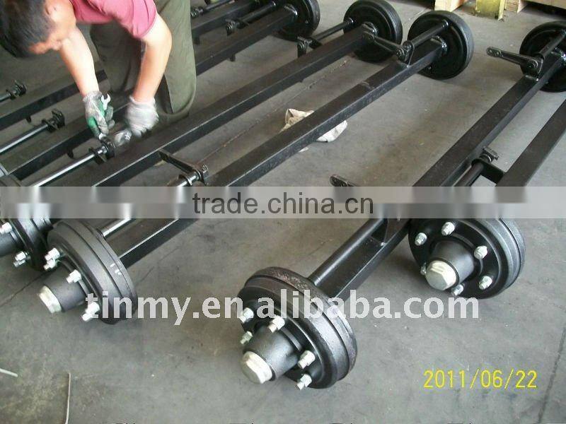 Stub axle assembly with Hubs