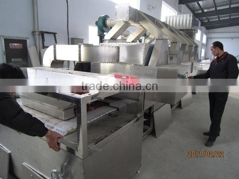 Industrial tunnel type microwave red dates dryer & sterilizer