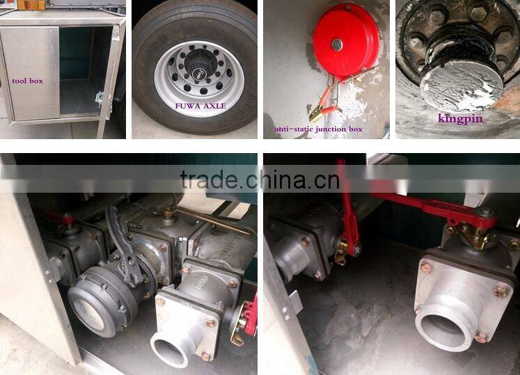 45m3 50m3 Oil Tank Semi Trailer Aluminum Tanker Trailer