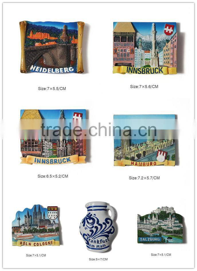 Souvenir fridge magnet for different countries